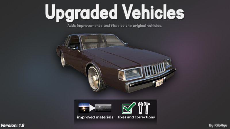 Gta San Andreas Upgraded Vehicles Pack 18 Unofficial Fix Mod 0834